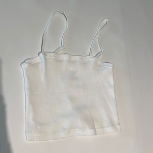 White ribbed crop top
